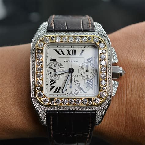 cartier diamonds watch|cartier watch full diamond.